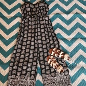 Black and white romper